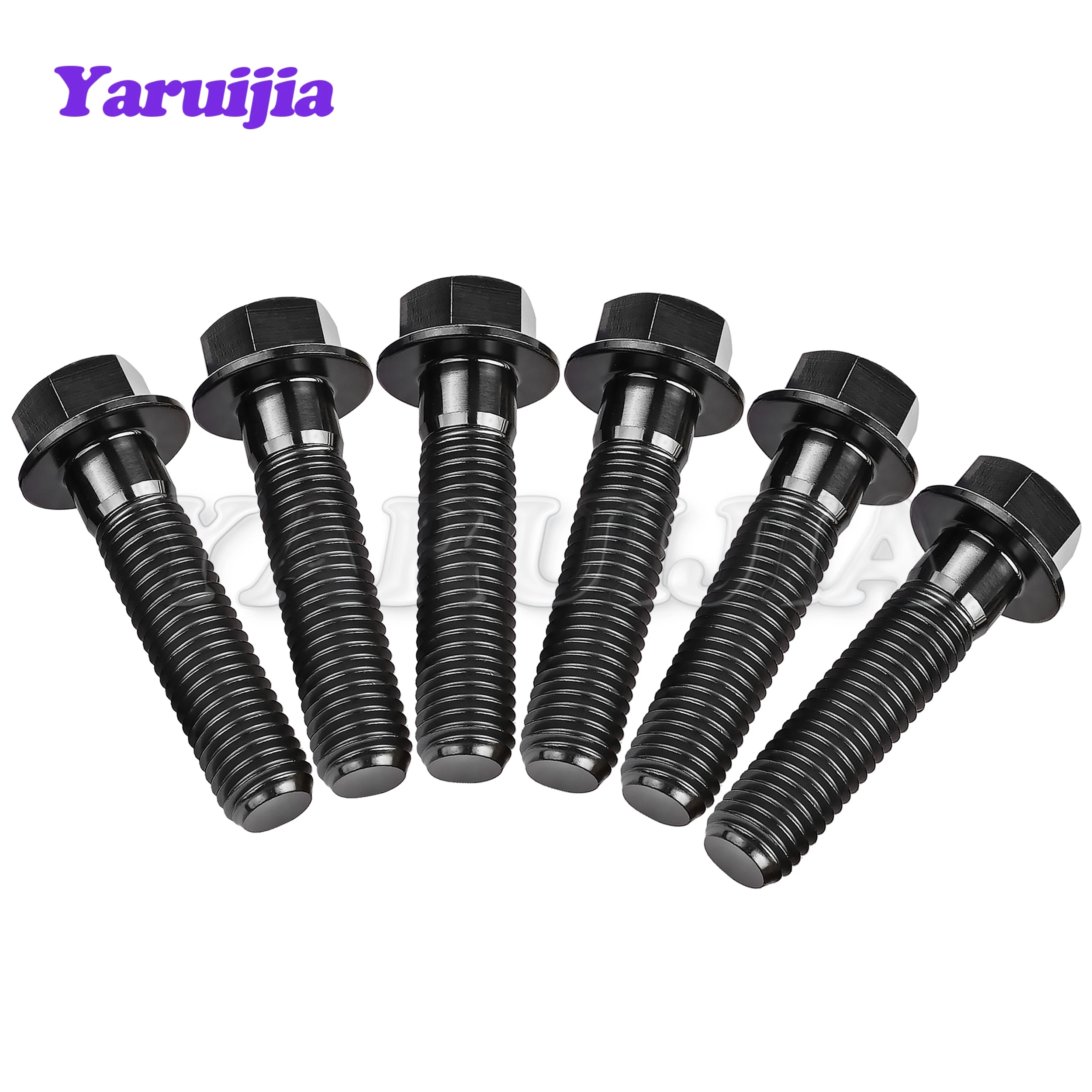 Титановые болты Yaruijia M7x10 15 20 25 30 35 40 45 50 мм шестигранный фланцевый шаг винты 1 0 для