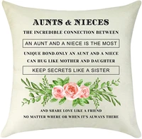 aunt from niece throw pillow cover best auntie announcement gift mothers day thanksgiving birthday gifts decor pillow case