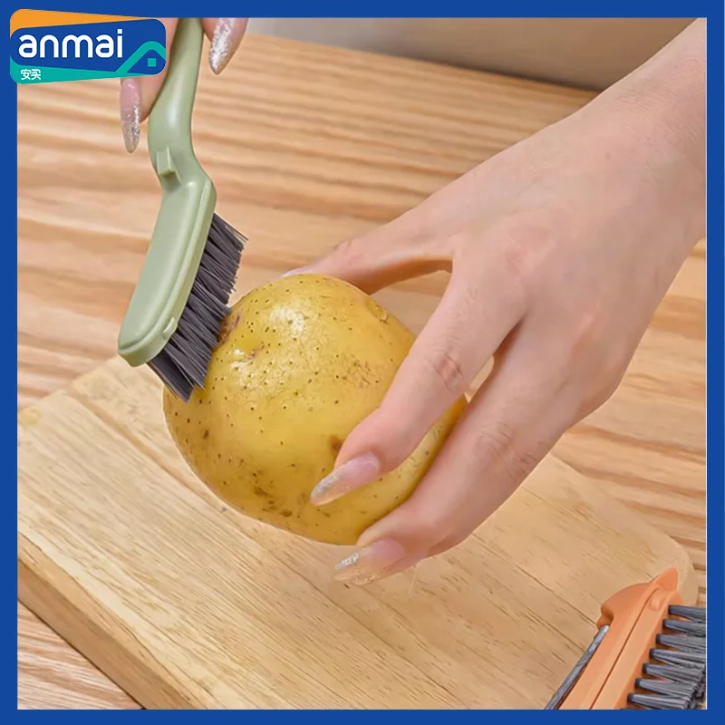 Anmai многофункциональная Чистящая щетка 2 в 1 для фруктов овощей пищевых продуктов