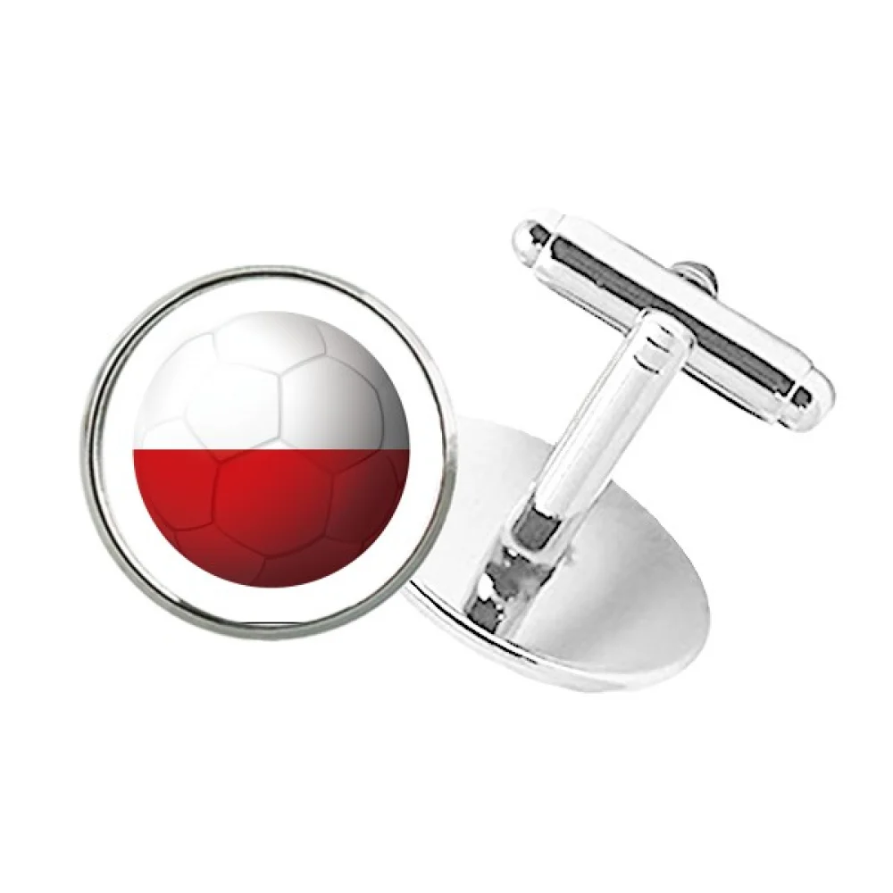 

Флаг Польши, футбол, круглый зажим для манжеты, запонки