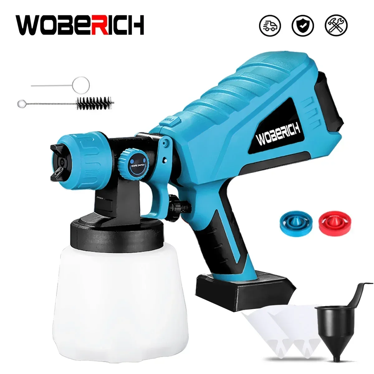 Электрический пистолет-распылитель 1000 мл беспроводной распылитель краски