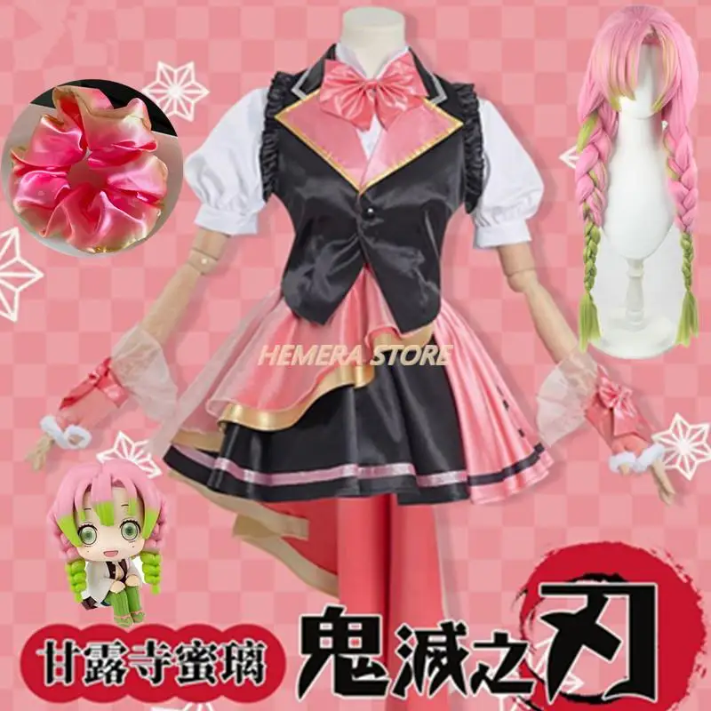 

Anime Demon Slayer Nezuko Cosplay Costume Kimono Kimetsu No Yaiba Kamado Nezuko Costume Womens Girls Kimono Daily Uniform