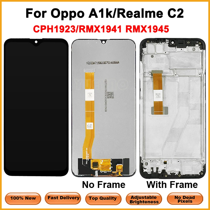 ЖК-дисплей 6 1 дюйма для Oppo A1k CPH1923 с сенсорным экраном и дигитайзером Realme C2 rmx008 rmx45 -
