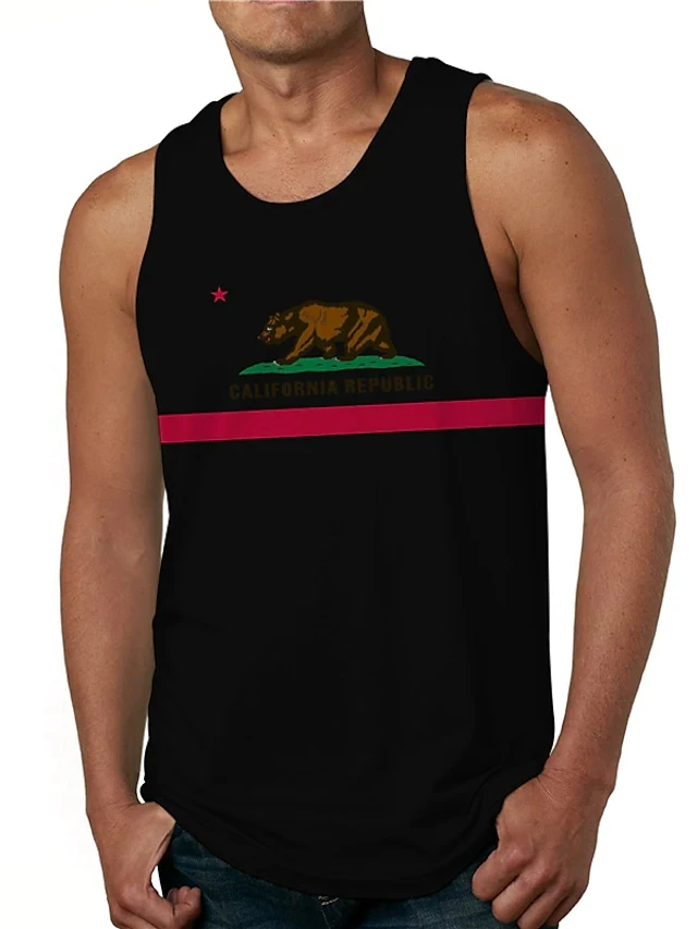 

Men Tank Top Clothes Fashion 3D Printed Pattern Ropa Tank Tops Summer Casual Sleeveless Shirts Hip Hop Tops Fitness