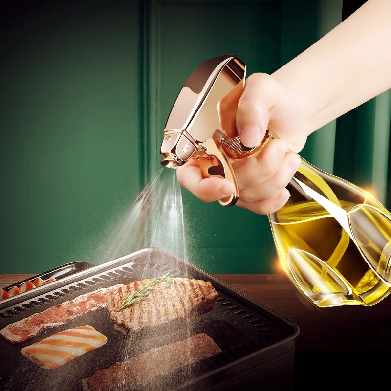 

240ml Olive Oil Spray Bottle Oil Bottle Soy Sauce Container BBQ Glass Seasoning Bottle for Cooking Baking Picnic Kitchen Gadgets