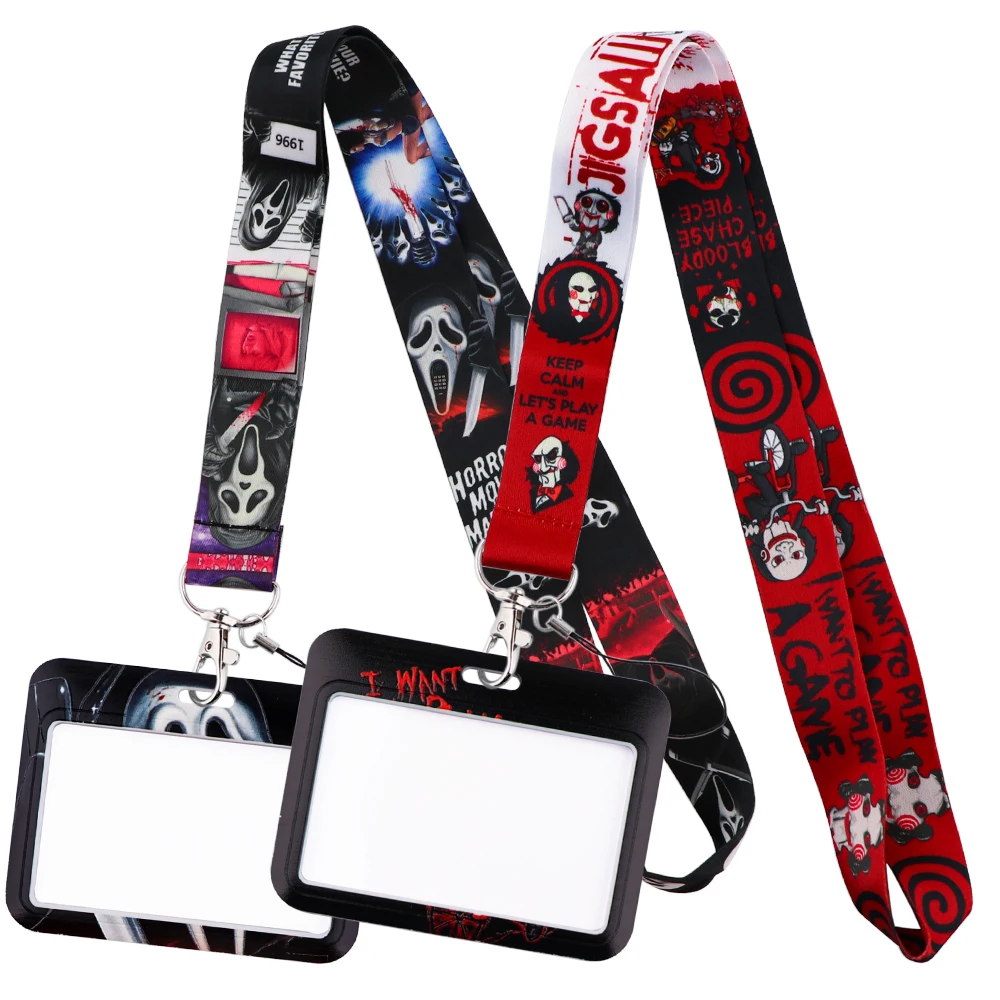 CB1058 Scary Movies Scream Ghost Face Lanyard For Keychain ID Card Cover Passport Student Cell Phone USB Badge Holder Rope