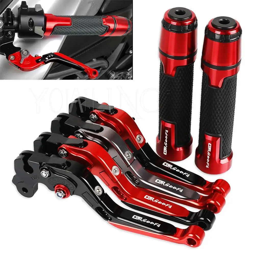 

CBR 600 F4 Motorcycle Aluminum Brake Clutch Levers Handlebar knobs Handle Hand Grip Ends FOR HONDA CBR600F4 CBR600 F4 1999 2000