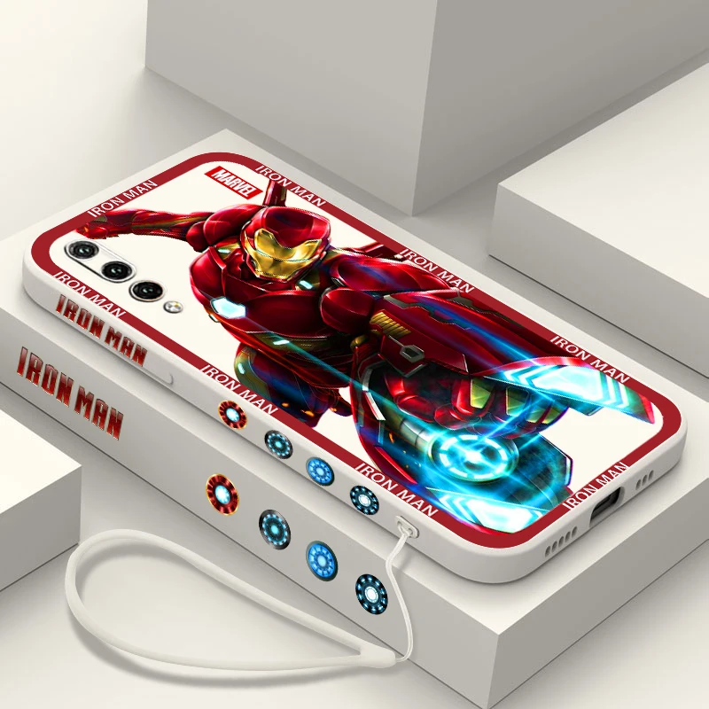 

Marvel leader Iron Man Cool For Huawei Y9S Y9A Y9 Y6 Nova Y70 9 8 P50 P40 P30 P20 Pro Lite E 5G Liquid Left Rope Phone Case