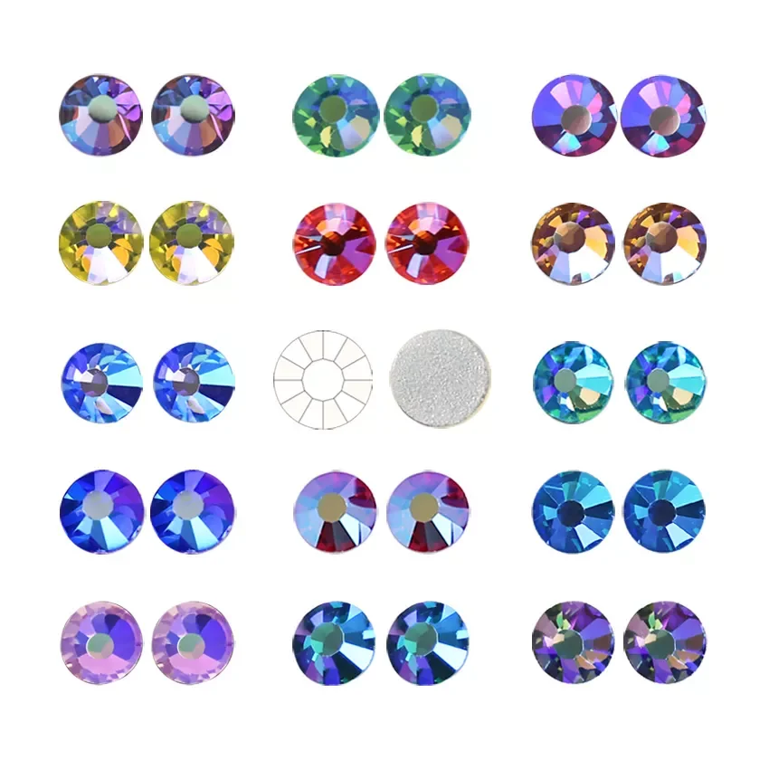 

NEW2023 Stunning unusual quality! Multi colors crystal AB SS12-SS30 Non Hot Fix Rhinestone flat back strass nail glitters garmen