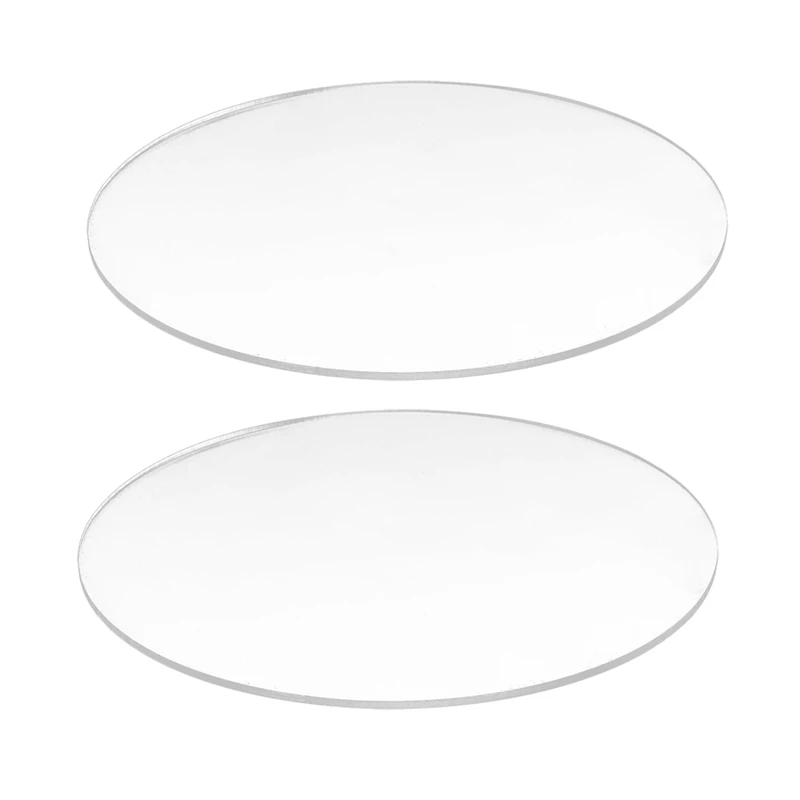 

2X Transparent 3Mm Thick Mirror Acrylic Round Disc Diámetro:100Mm