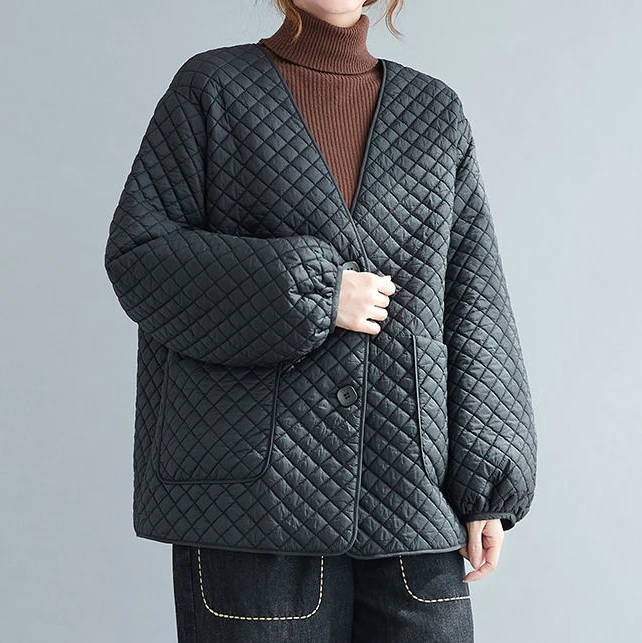 jacket women's short 2021 new Korean loose lantern sleeve white duck down jacket  winter coat women  Cotton  Solid