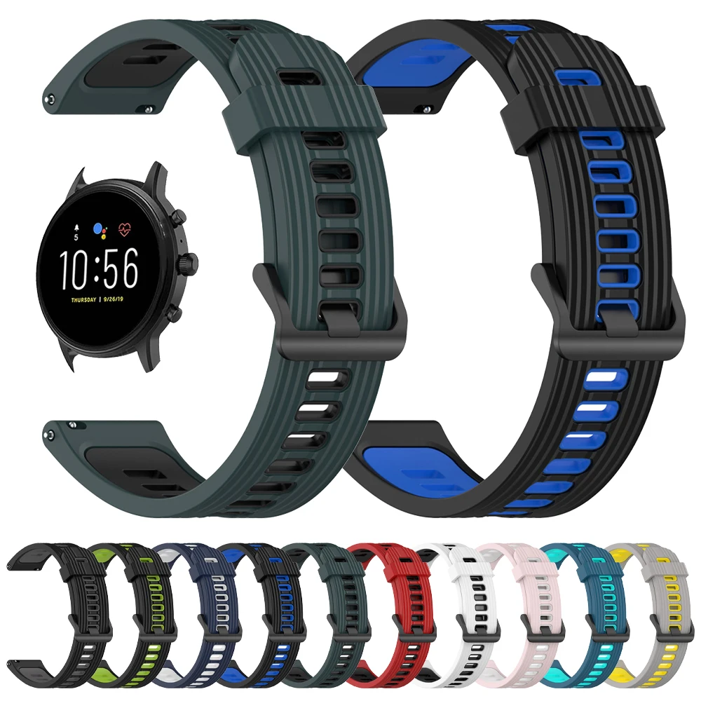 

Ремешок силиконовый для часов Fossil Gen 6 44 мм Gen6/gen 5 5e 44 мм/Gen5 LTE 45 мм
