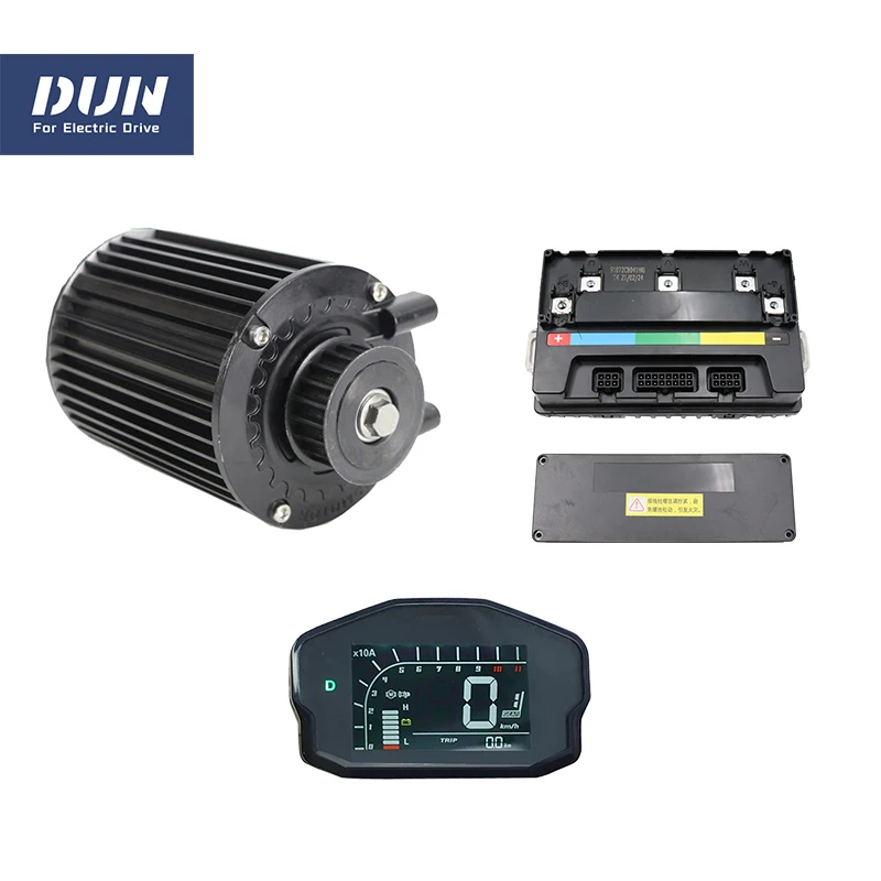 

QS 90 1KW PMSM Mid Drive Motor 72V 55KMH With EM50S 50A Sine Wave Controller and DKD LCD Speedometer For Electric Scooter