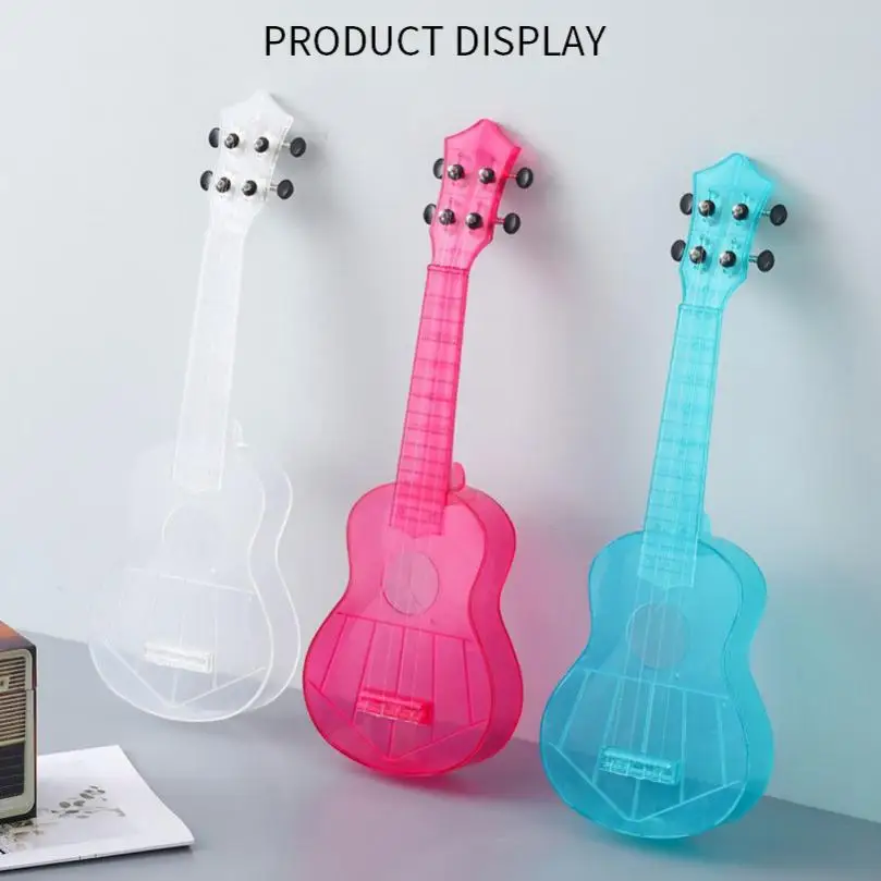 21 Inch Soprano Ukulele Transparent PC Material Integral Unibody Lightweight Candy Colored 3 Strings Guitar |