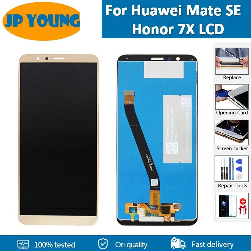 ЖК-дисплей AAA + качества 5 93 дюйма для Huawei Honor 7X Mate SE BND-AL10 BND-L21/L22 сенсорная панель |