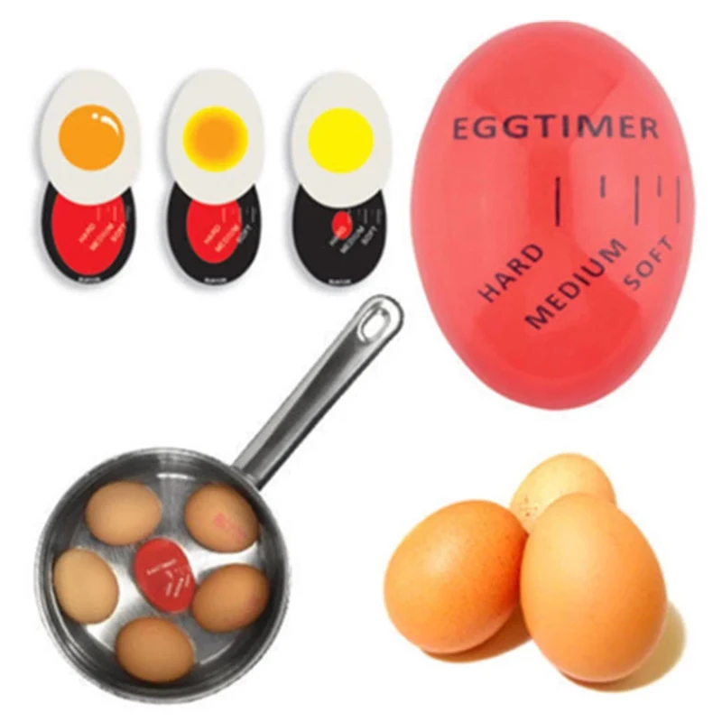 Color Changing Egg Timer Resin Material Perfect Boiled By Temperature Kitchen Helper Cooking Gadgets Convenient Yummy Alarm Tool