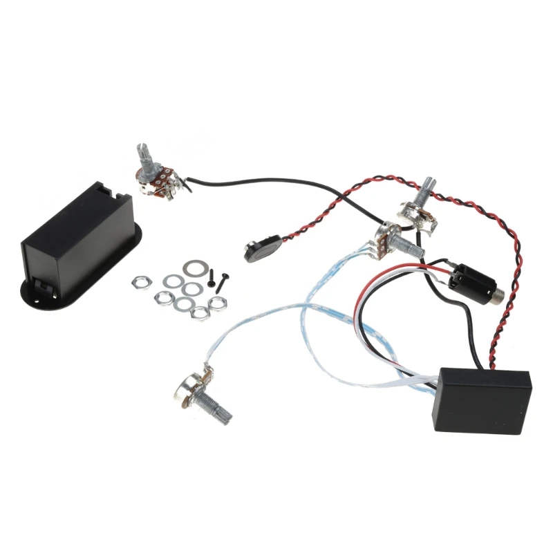 

2 Band Active Bass Guitar Preamp Circuit Pickup Black