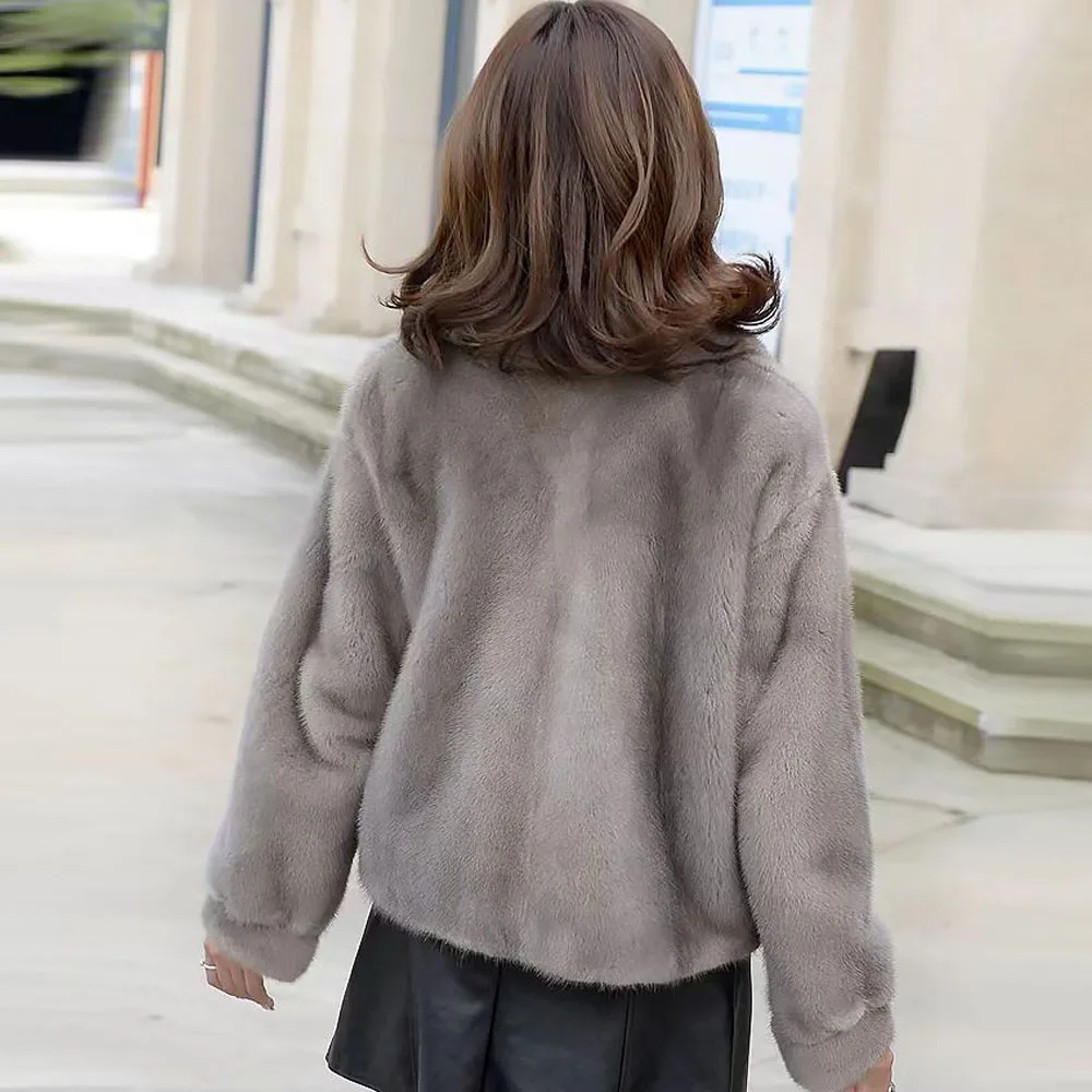 Parkas Women's Outdoors Coats Jackets 2022 Winter Faux Fur Mink Skin Splicing Thickening Keep Warm Cardigan Casual Jackets Woman