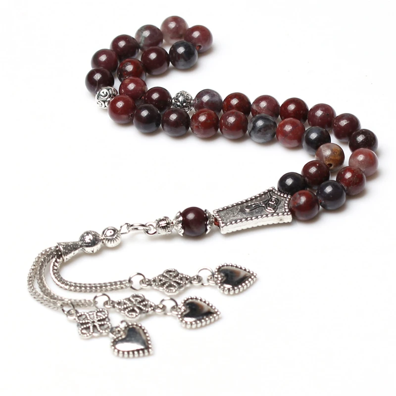 

High quality purple jade tuikish muslim jewelry prayer beads tasbih