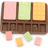 9 cells silicone chocolate molds rectangle wax melt molds engery bar silicone molds for chocolate candy bars non stick bpa free