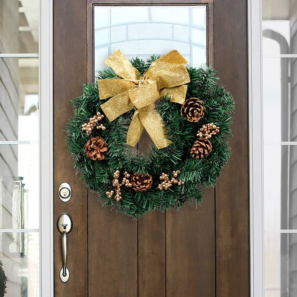 

Рождественский декоративный венок, искусственная Xmsa, настенная подвесная дверная гирлянда, подвески, украшение для дома, Рождественское ук...