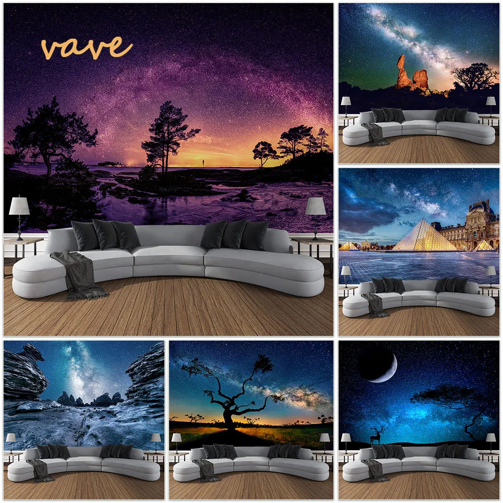 Гобелен в виде звезд и космоса настенный богемный Декор для комнаты эстетический