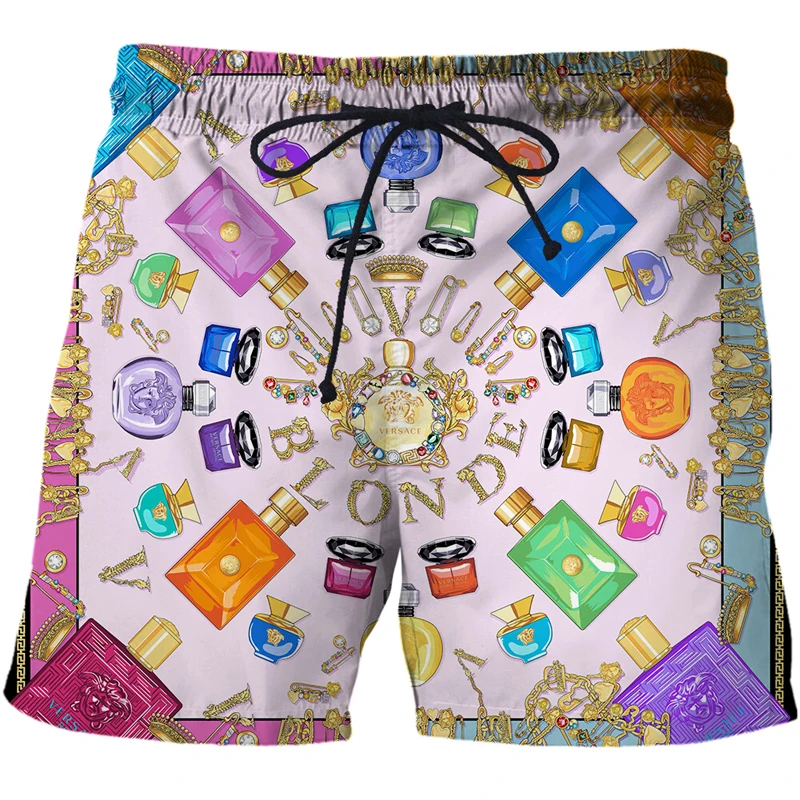 

Blonde Perfume Graphics 3D Print Man's Beach Shorts Tops SwimShorts Trunks Sea Short Fashion Kids Boy Sports Clothing