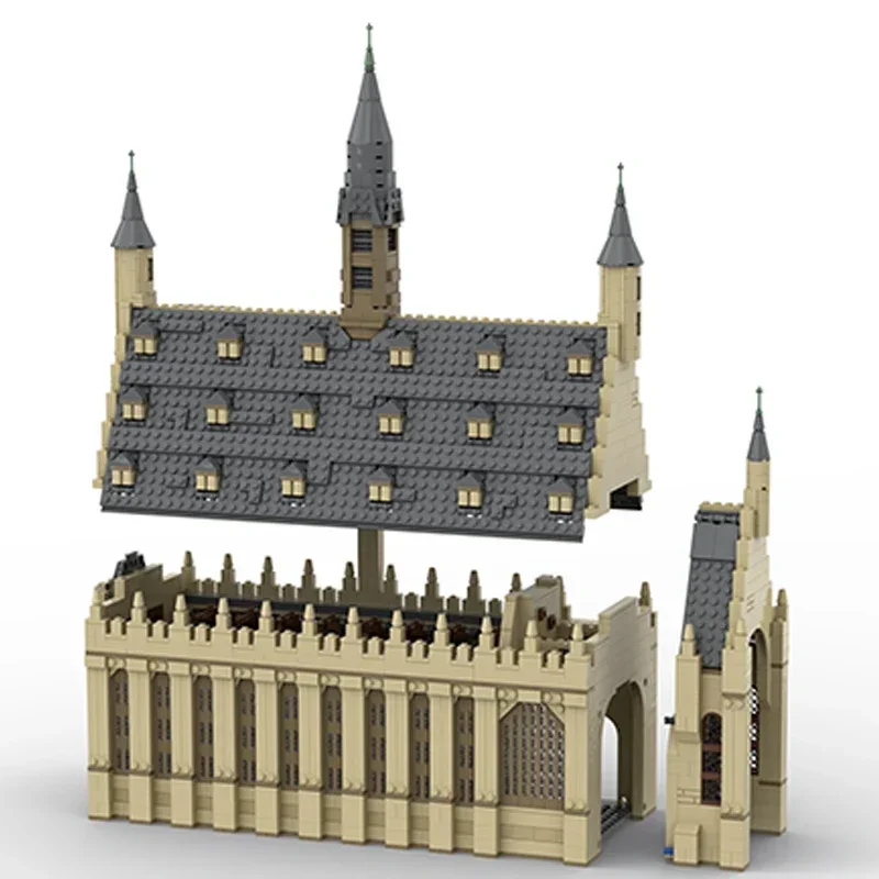 Moc Building Bricks Модель с видом на улицу Great Hall Технология Модульные блоки Праздничные