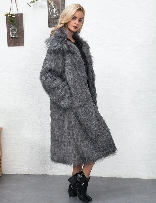 Autumn and winter 2022 women's fur coat fox fur coat long