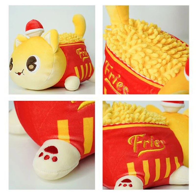 

2023 1PC Aphmau Plush Doll Coke French Fries Burgers Bread Sandwiches 25CM Aphmau – peluche chat meow Sleeping Pillow Kids Toy