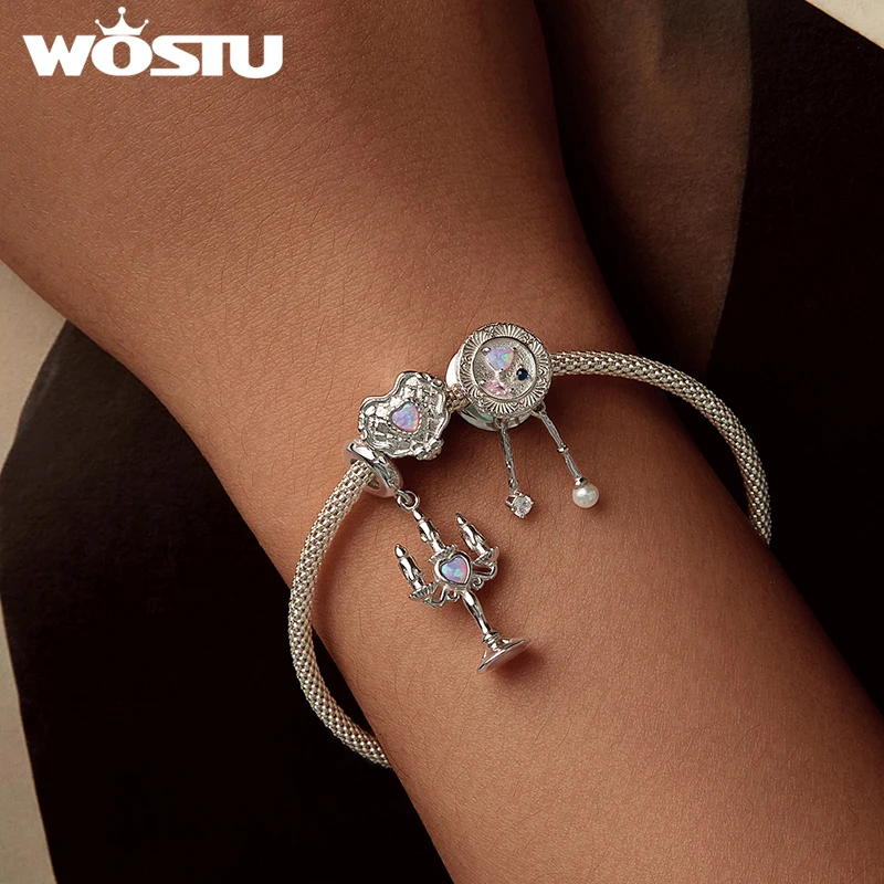 Женский браслет из серебра 925 пробы с кулоном в виде ангела