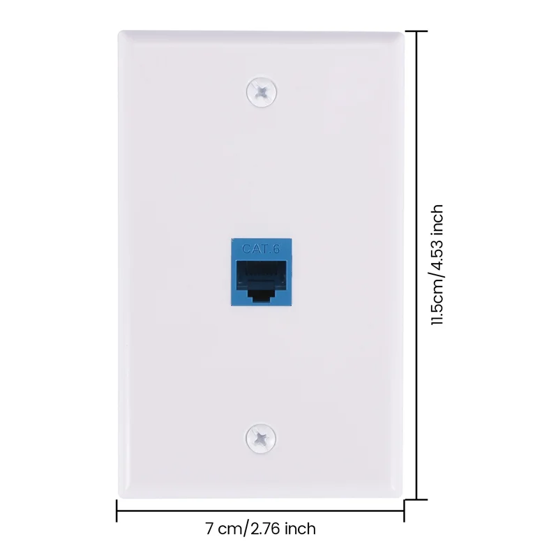 Сетевая розетка Ethernet 4х Cat6 с 1 портом RJ45 розетка-гнездо фоторозетка белая и синяя