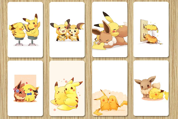 10 упаковок аниме наклейки покемон Покемон Пикачу для карт студентов автобусов