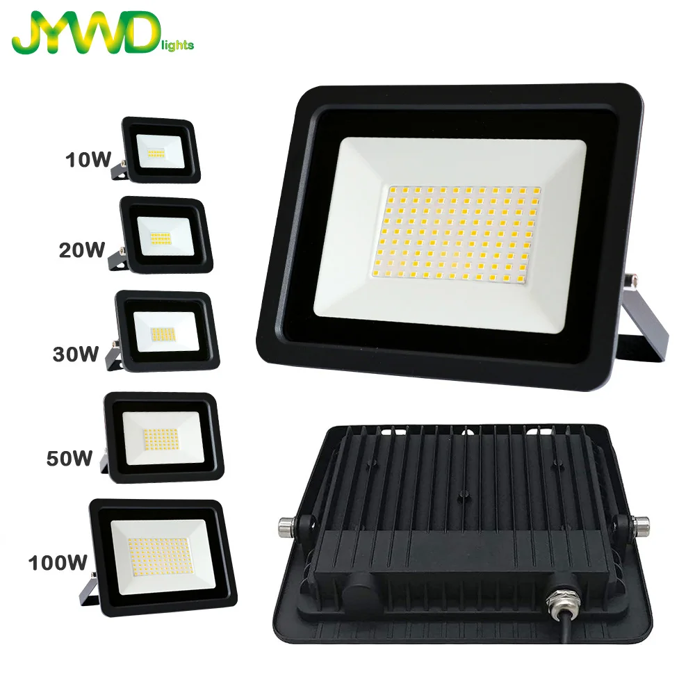 

LED Flood Light AC220V 10W 20W 30W 50W 100W Waterproof IP68 Outdoor Spotlight Street Light Foco Led Exterior Wall Lamp Reflector