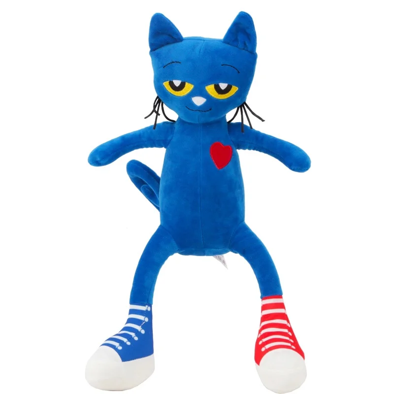 

New Cute Books Pete the cat Blue Plush Pillow Cushion For Girls Boys Kids Stuffed Toys For Children Christmas Gifts