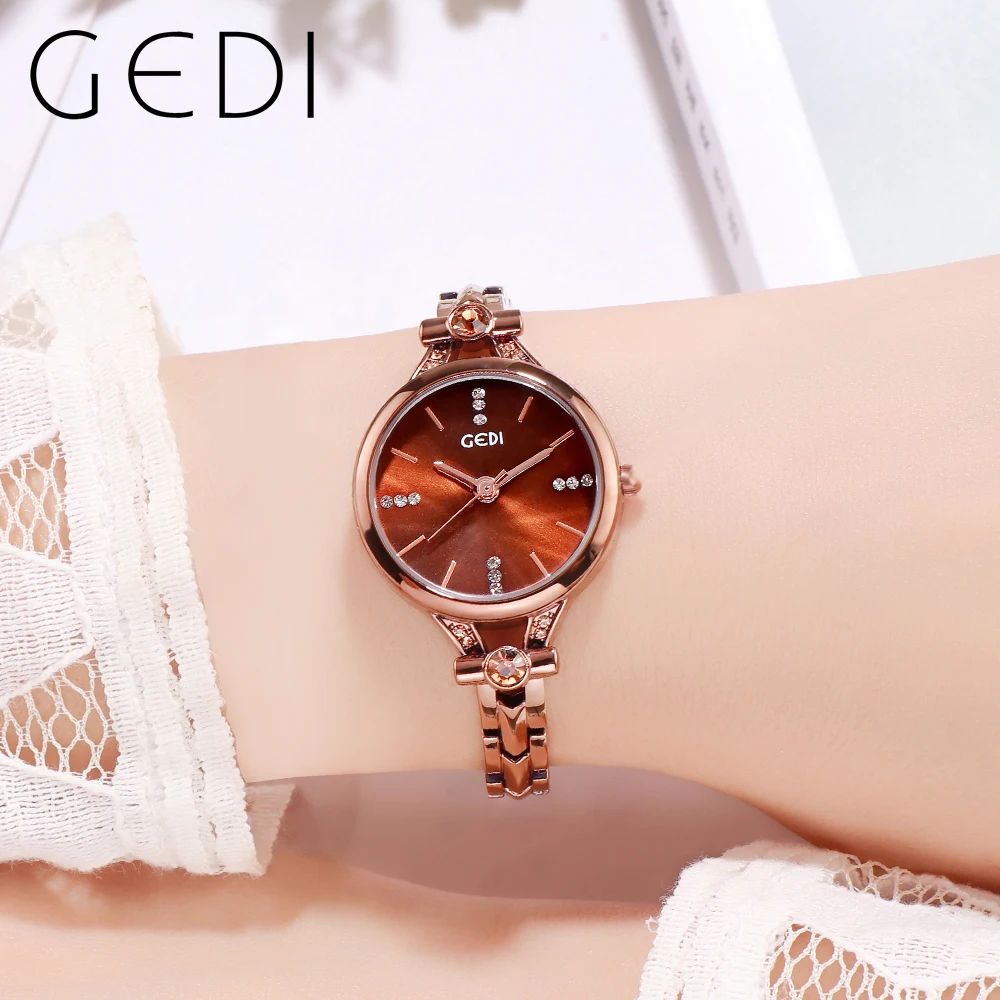 Luxury Small Women Fashion Bracelet Watches 30M Waterproof Rose Gold Diamond Elegant Woman Watch Girls Gifts Relogio Feminino