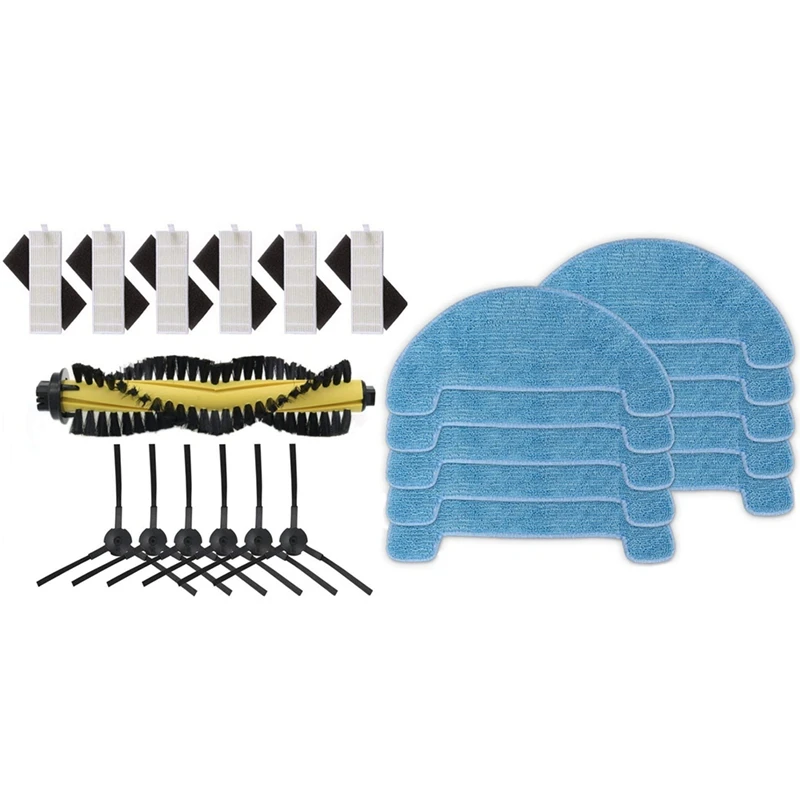 

1 Set Replacement Accessories For Ilife A4 Robot Vacuum Cleaner & 10 Pcs Vacuum Cleaner Parts Mop Cloth