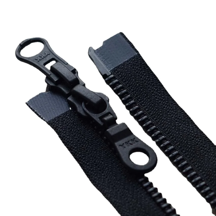 

2pcs/Lot 5# 50 to 90cm Vintage YKK Metal Zipper Black Bronze Double Open Two-way Fastener for Leather Jacket Sewing Accessories