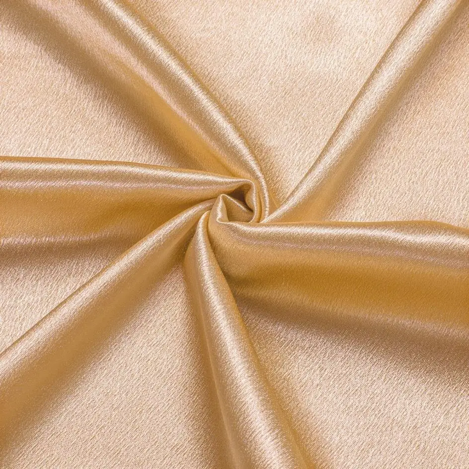 Hi-Tie Formal Plain Silk Mens Champagne Shirts Long Sleeve Pure Solid Satin yellow Suit Dress Shirt Casual Male Wedding Office