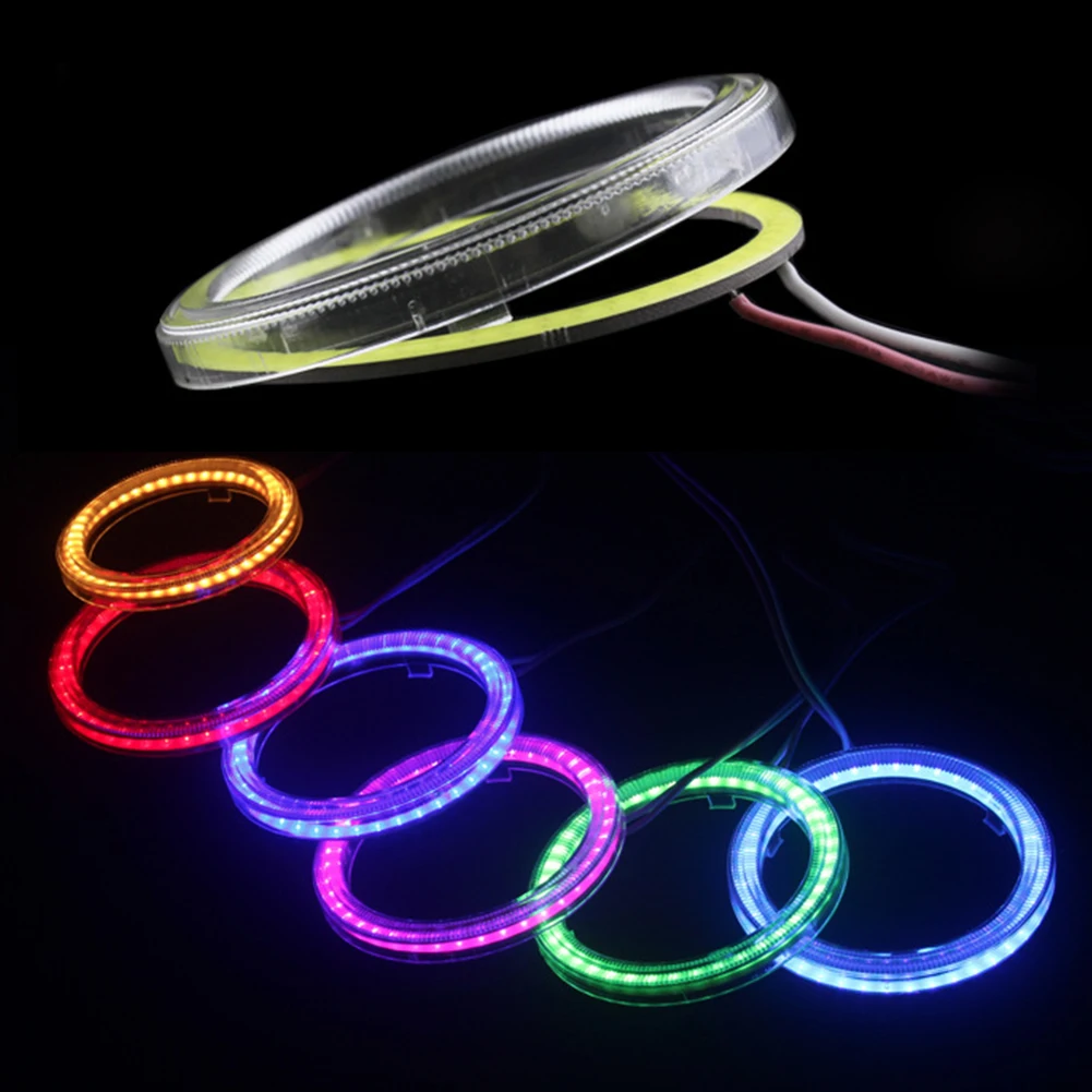 

1 Pair Car Angel Eyes Halo Ring LED Light Lamp DC 12-24V Car Motorcyle Headlight Daytime Running Light DRL Fog Light with Cover