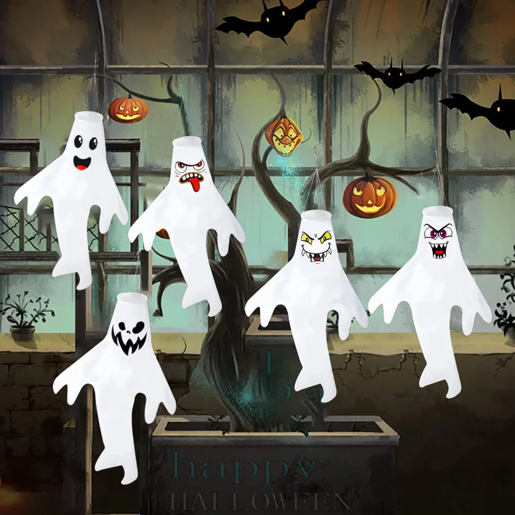 

Halloween Decoration Specter Windsocks Glowing Hanging Spooky Horror Themed Party Decoration Home Yard Outdoor Decor Supplies