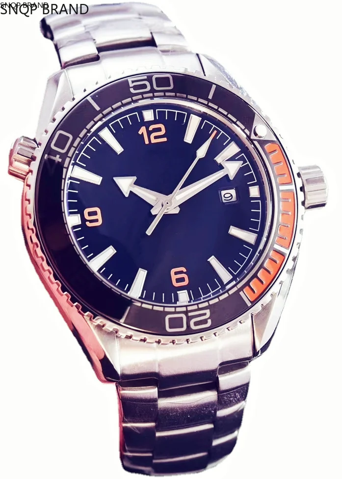 

Классические мужские автоматические механические часы синие Черные керамические часы