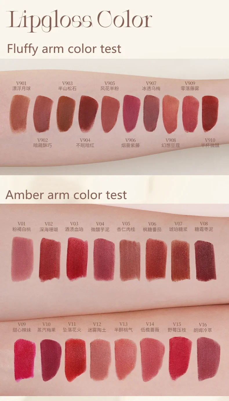 

Матовый блеск для губ с эффектом персика, Joocyee, пушистая серия, гладкая туманная матовая текстура, Женская Косметика для макияжа губ, стойкая...