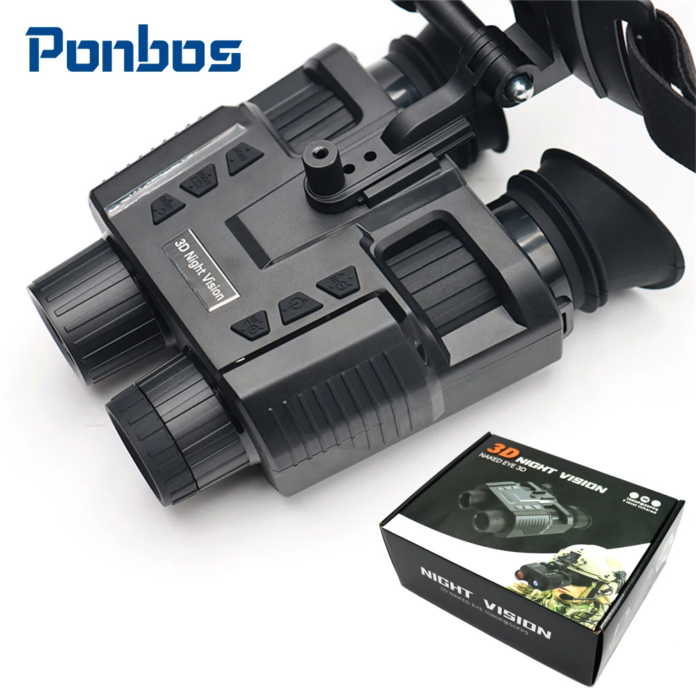 

NV8000 Professional HD Digital 3D Binoculars Telescope Camera 300M Infrared Night Vision for Hunting Camping with Helmet Lanyard