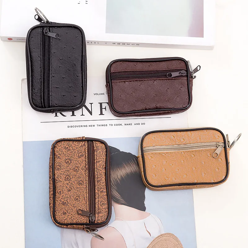 PU Leather Coin Purses Women's Small Change Money Bags Pocket Wallets Key Holder Case Mini Functional Pouch Zipper Card Wallet