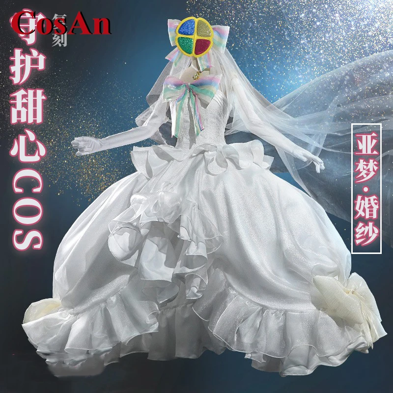 

Косплей Костюм Аниме Shugo шара Хинамори Аму великолепный милый белый свадебный костюм для вечеринки