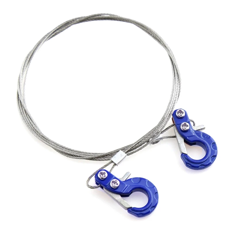 

NEW-RC Car Metal Tow Rope With Trailer Hook For TRX4 Axial SCX10 90046 TAMIYA CC01 D90 D110 1/10 RC Climbing Car