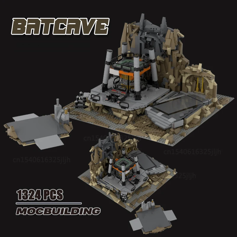 

Classic Set MOC Batcave Building Blocks Diorama Model Technology Bricks DIY Assembly Toys Display Xmas Gifts