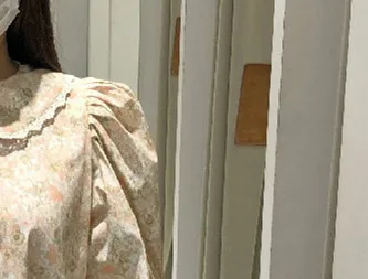 

Women Blouse Floral Print Peter Pan Collar 2022 Spring Summer Female Puff Sleeve Elastic Waist Lace Up Short Shirt