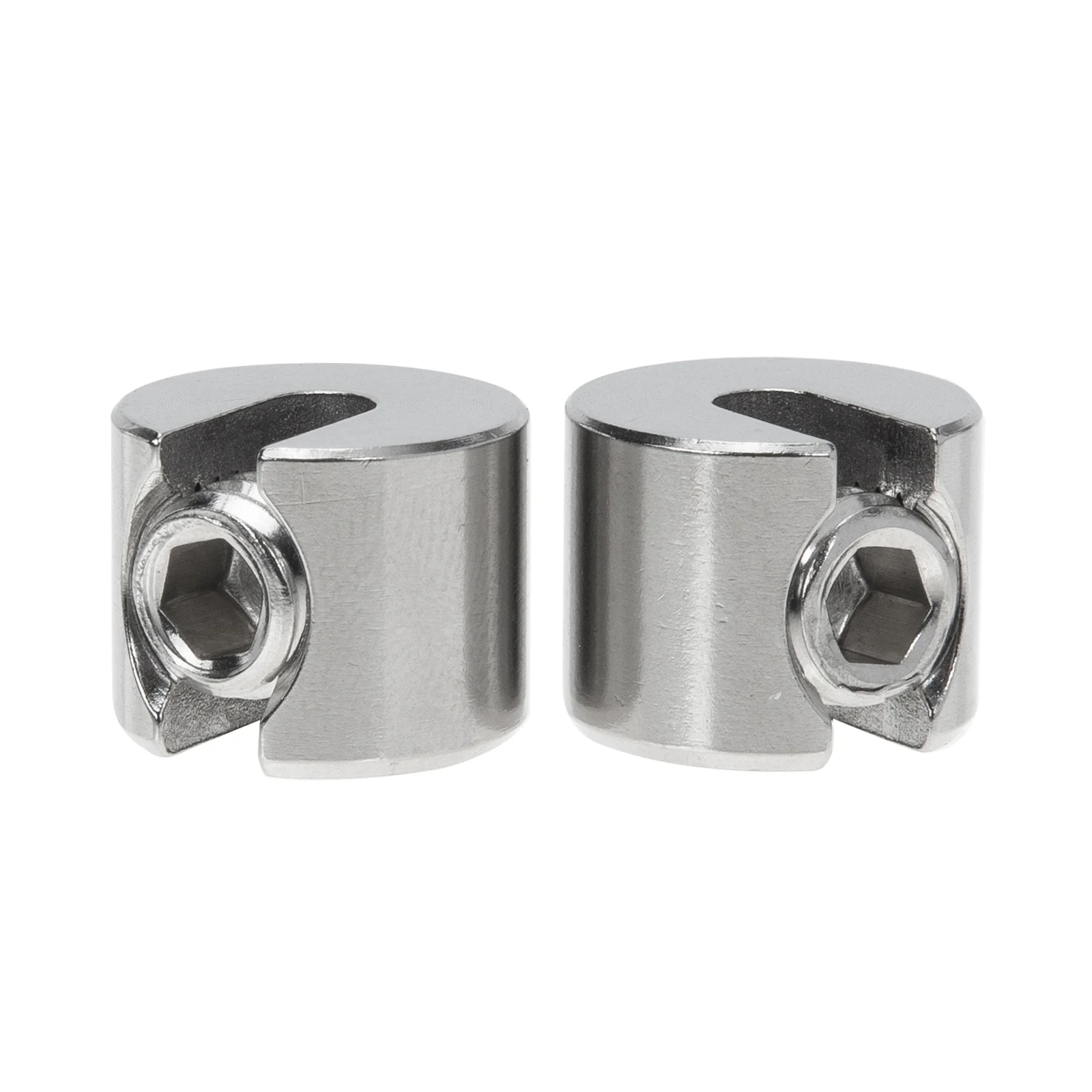 

2 Pcs Wire Rope Fasteners Steel Clamp End Stainless Bolts Screw Clip Winch Cable Metal Clips Clamps
